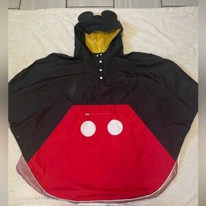 Disney Parks Mickey Mouse ears  hooded rain poncho adult 1x-3x